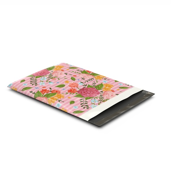 50 10X13 Floral Rose Poly Mailers Shipping Envelopes - Picture 7 of 7